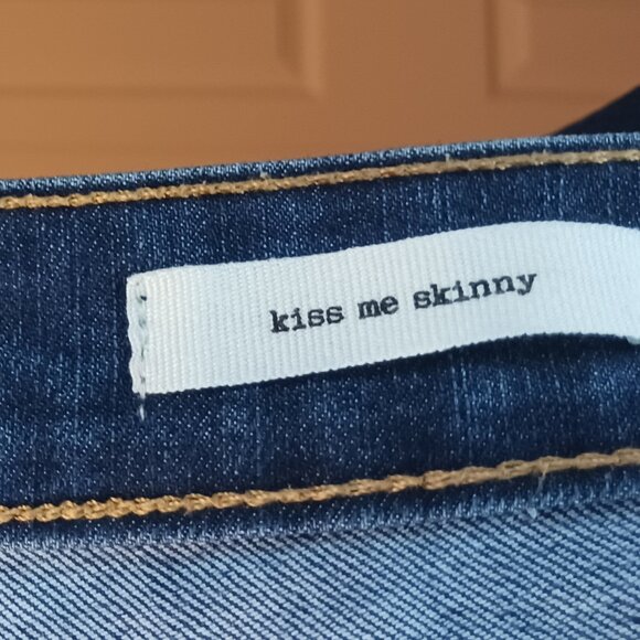#297 2/$15 - Jessica Simpson Blue Kiss Me Skinny Jeans Size 4 - Picture 5 of 7